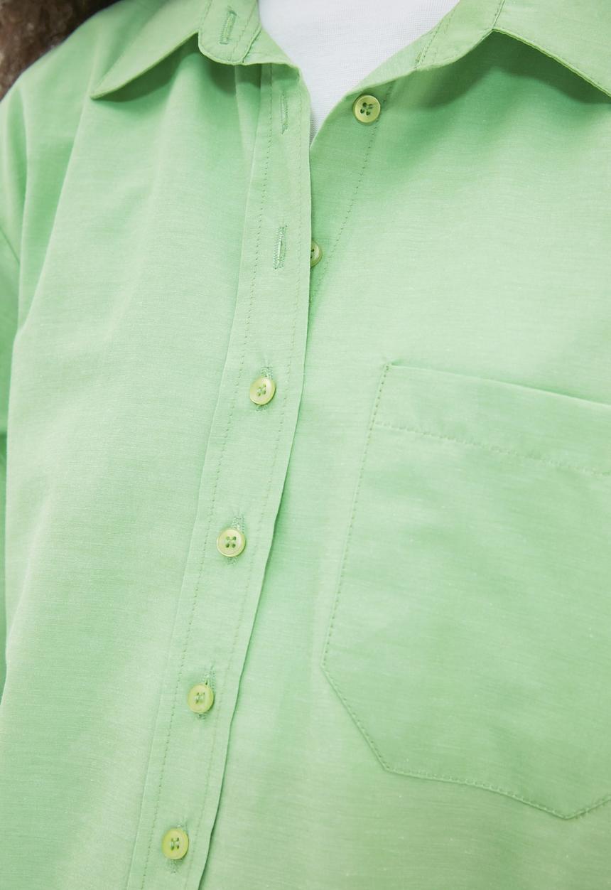 Trendyol - Boyfriend shirt - light green