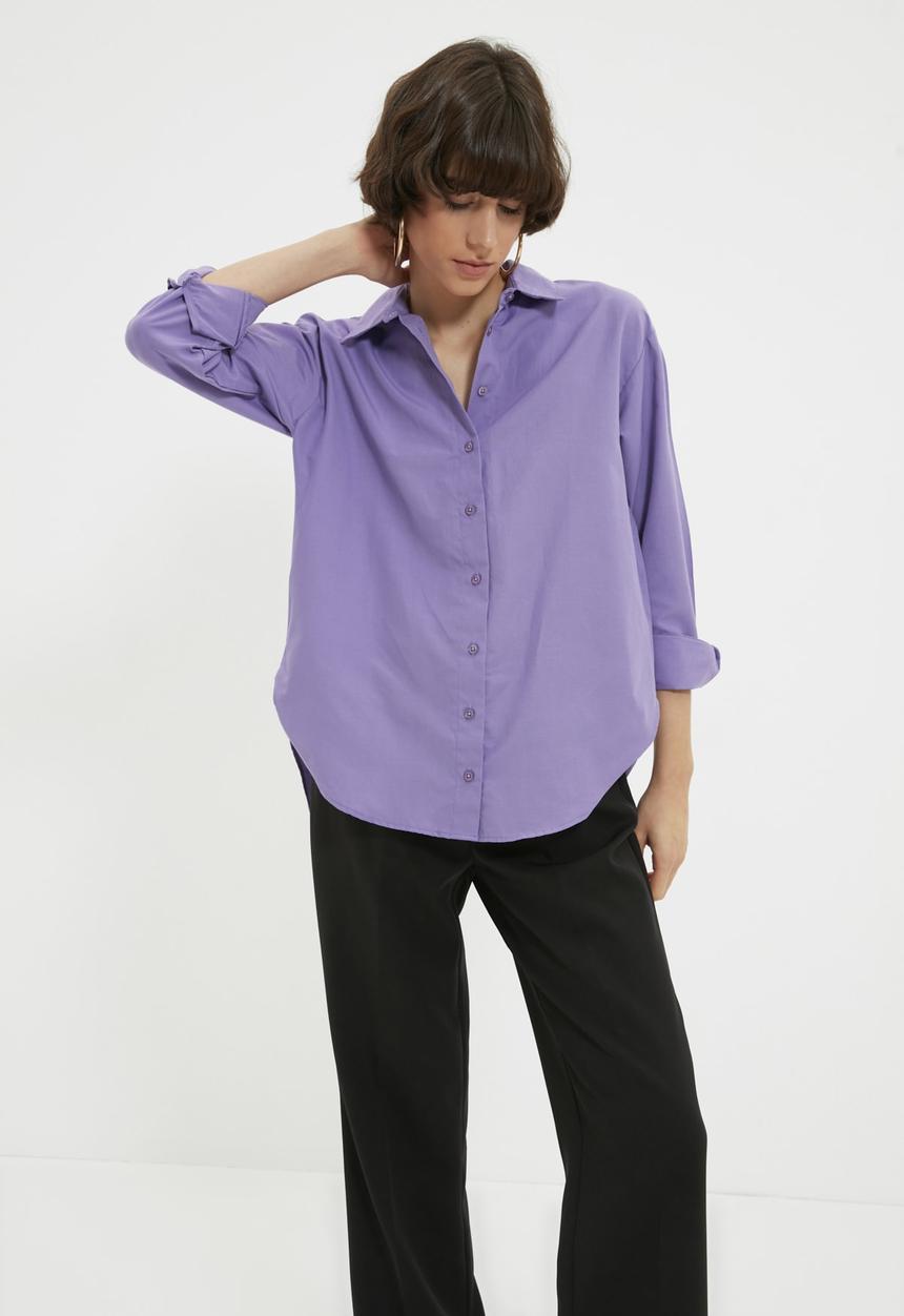 Trendyol - Loose fit shirt - purple
