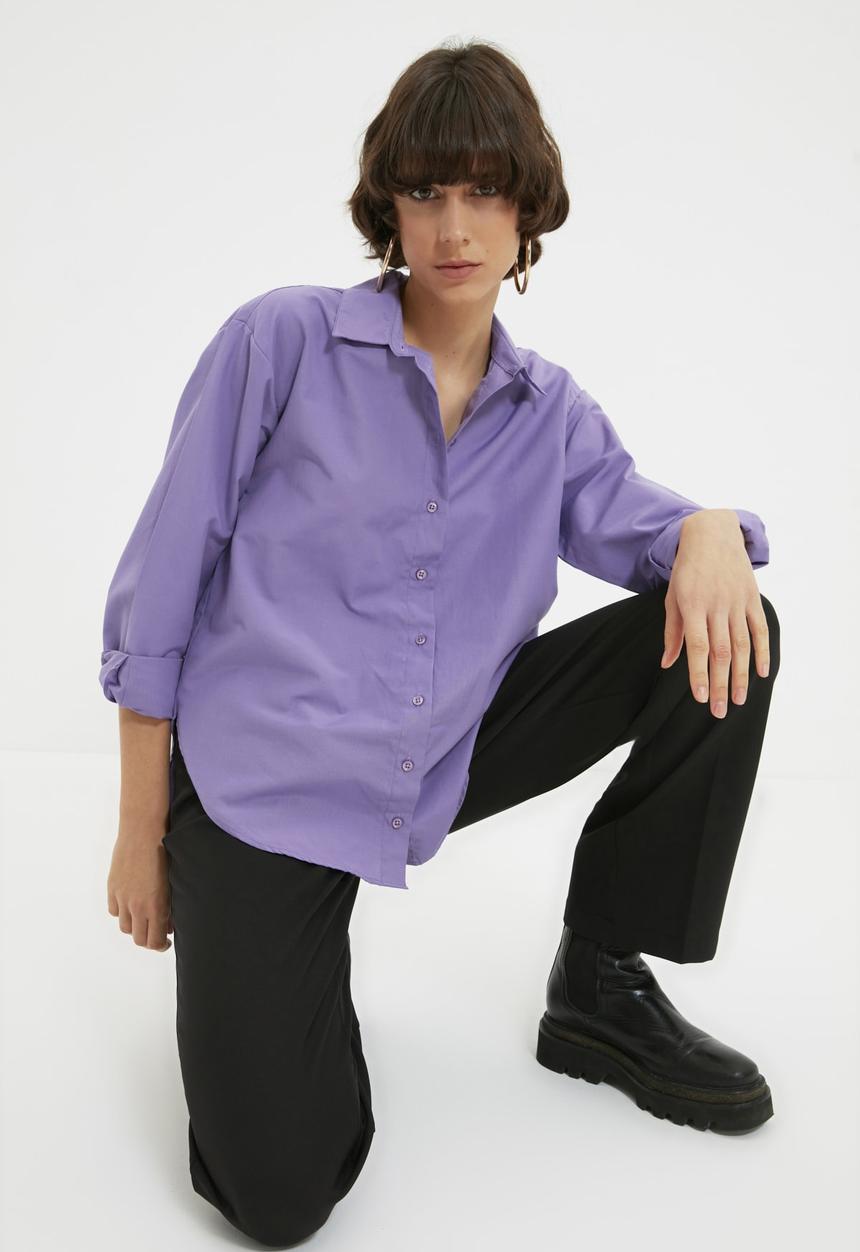 Trendyol - Loose fit shirt - purple