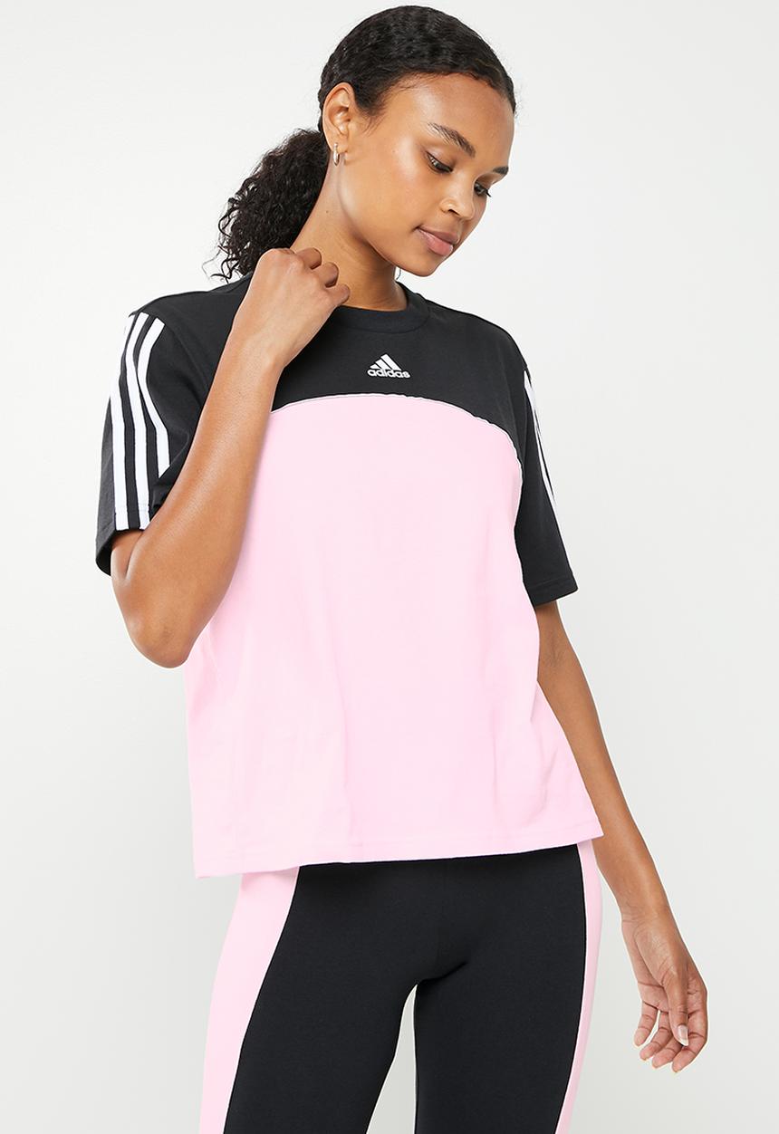 adidas Performance - Cb short sleeve performance tee - black & clear pink