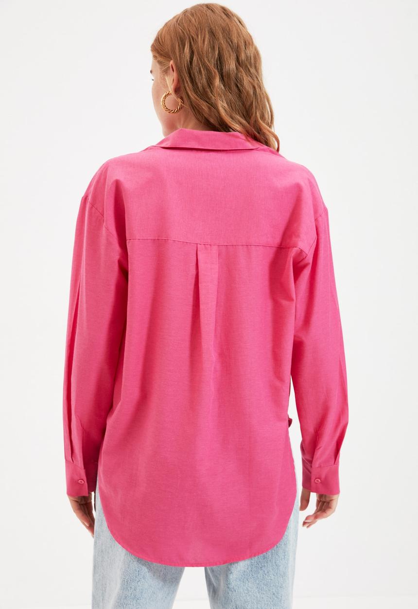 Trendyol - Loose fit shirt - fuchsia