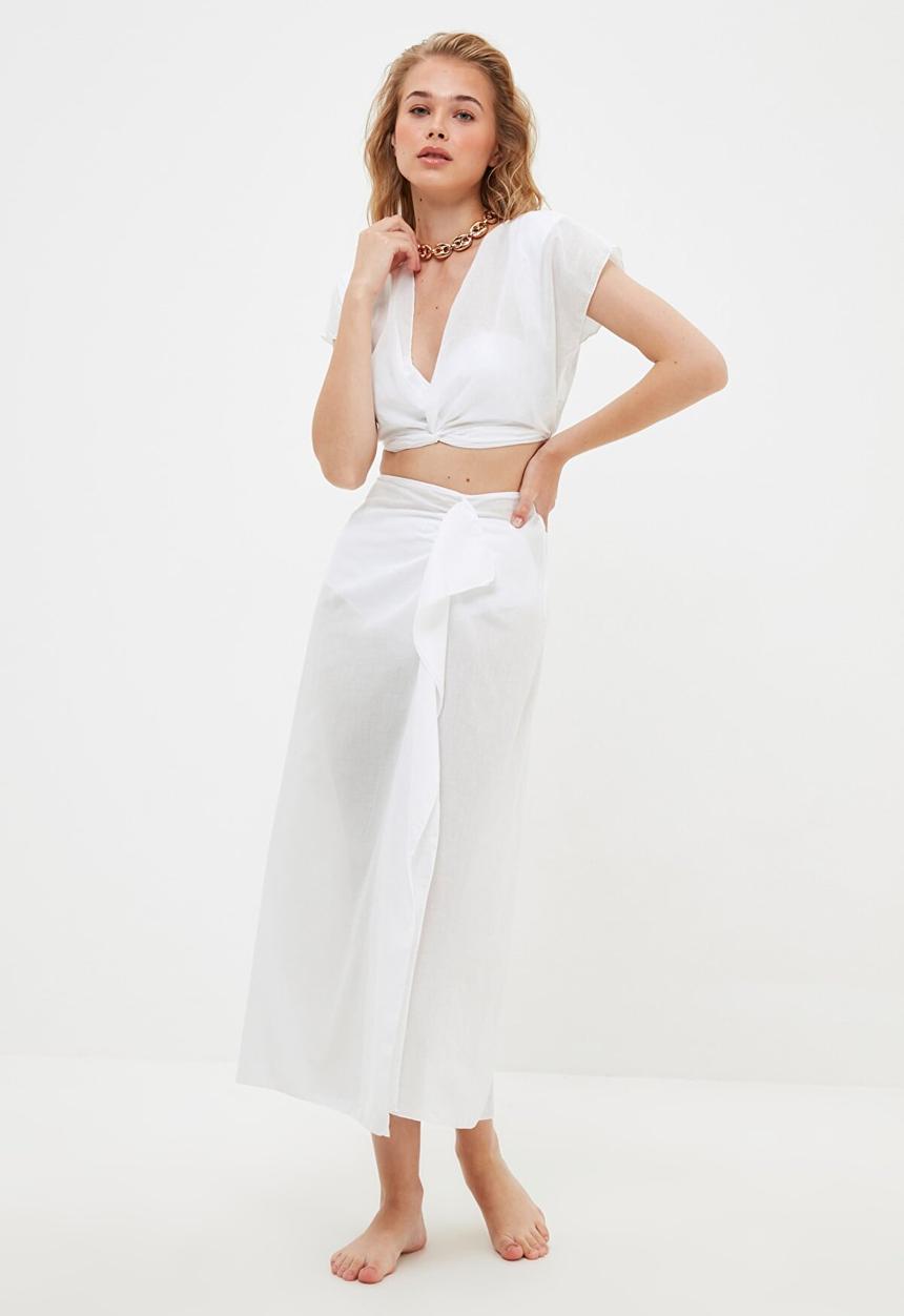 Trendyol - Voile bottom-top set - white