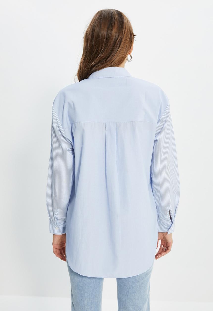 Trendyol - Loose fit shirt - clear blue
