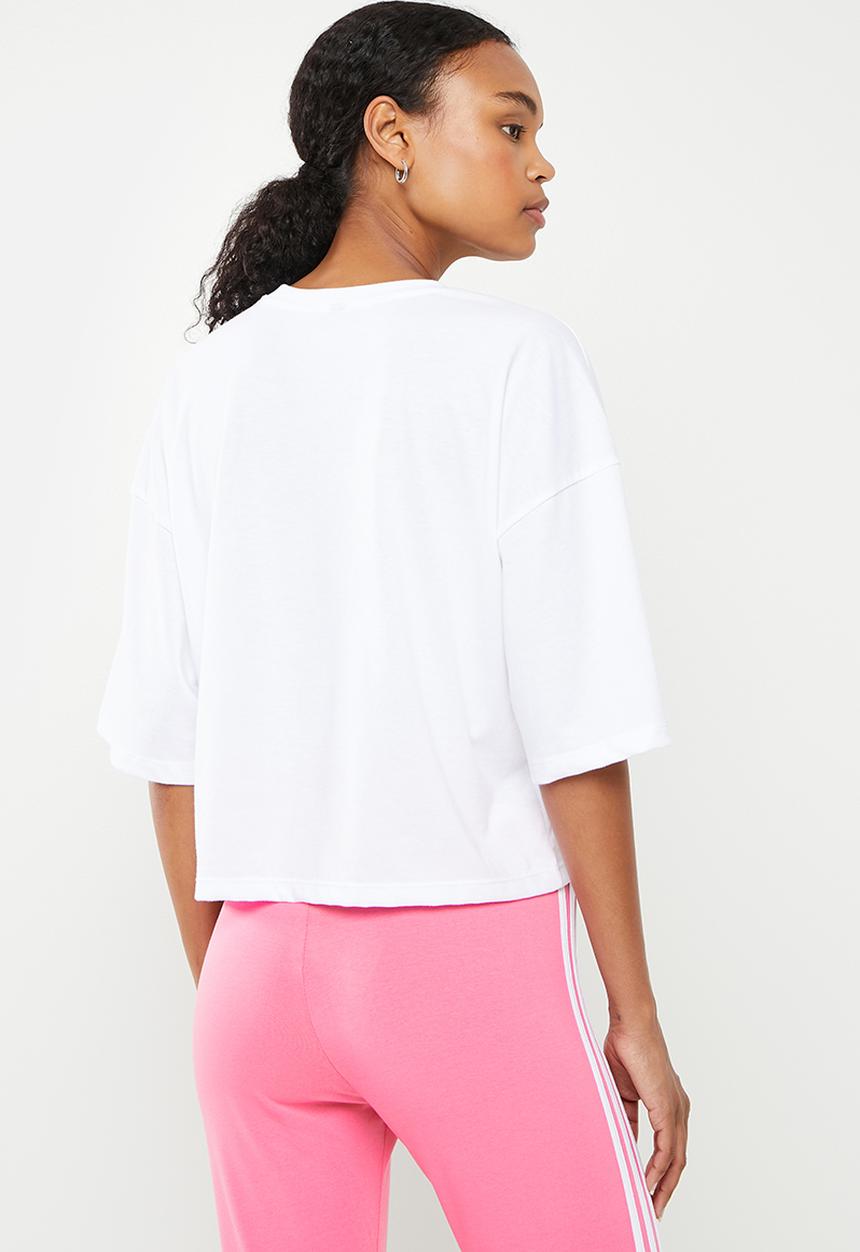 adidas Performance - Perfomance crop tee - white