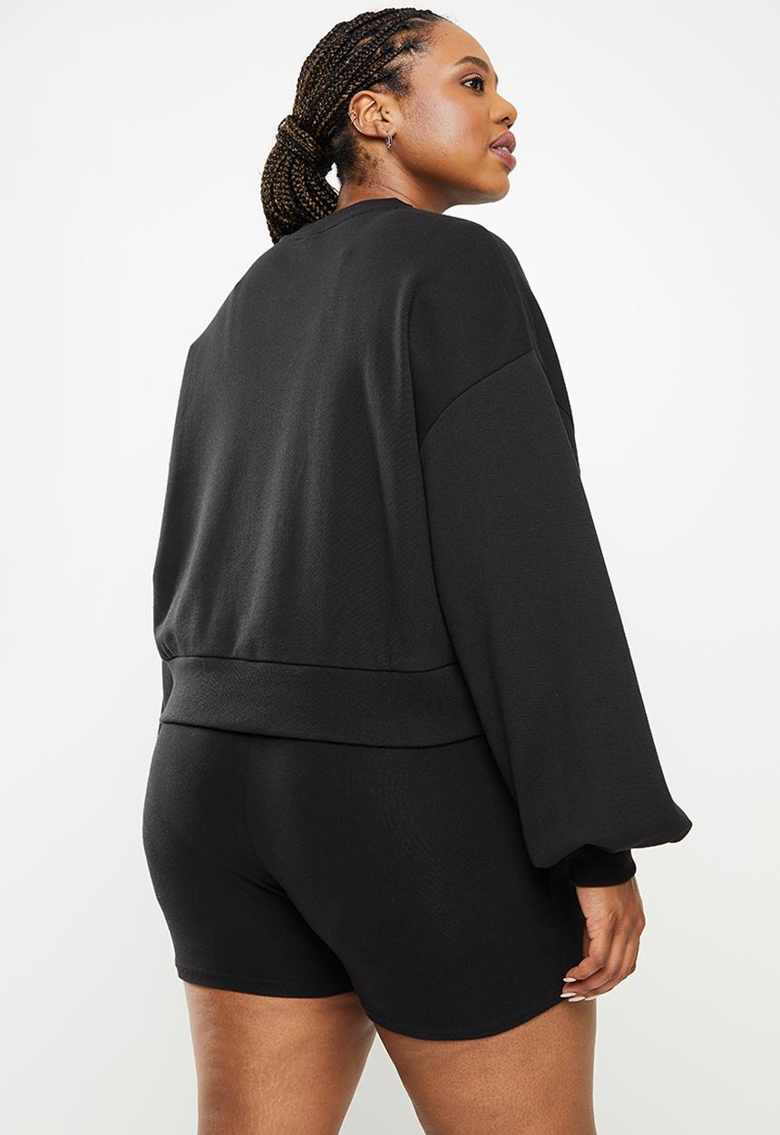 PUMA - Plus classics puff sleeve crew sweat - puma black