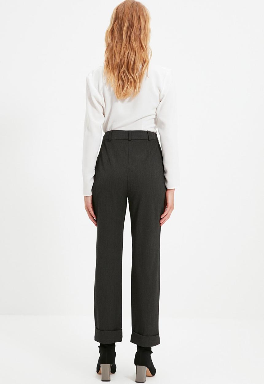 Trendyol - Iron print trousers - anthracite