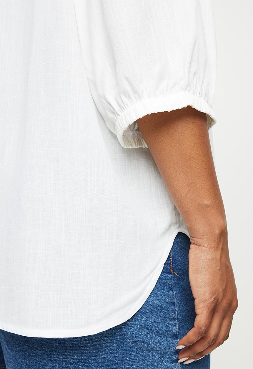 Me&B - Plus tunic blouse - white