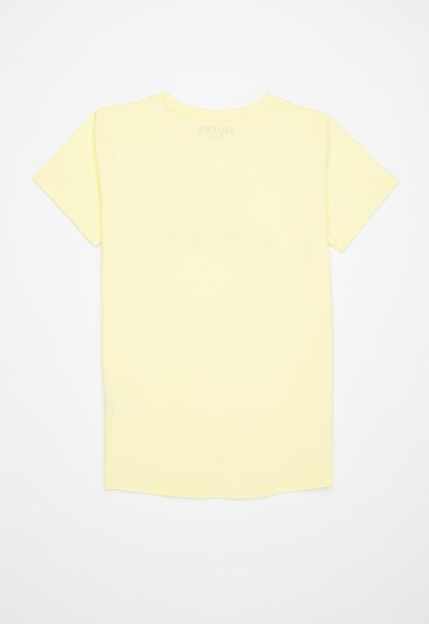 GUESS - Short sleeve tie knot tee - yellow