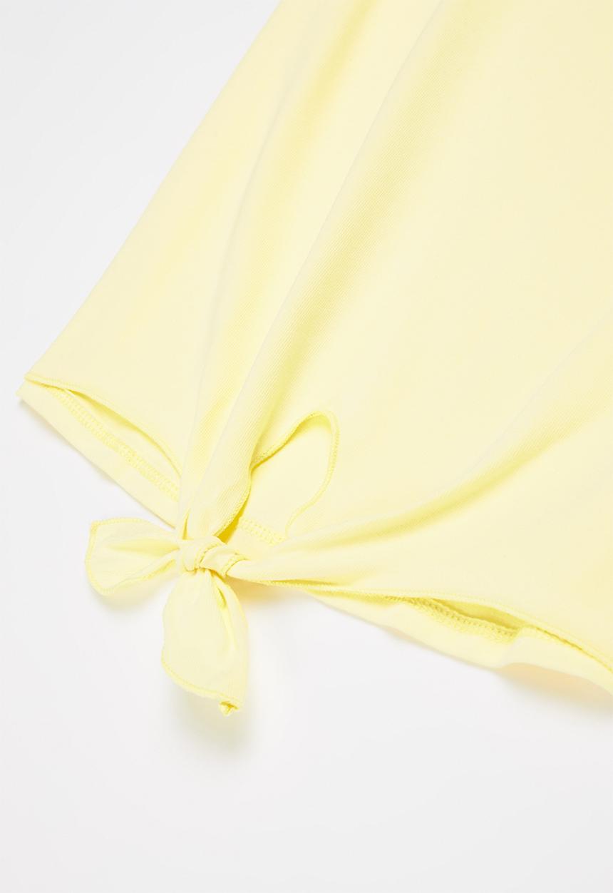 GUESS - Short sleeve tie knot tee - yellow