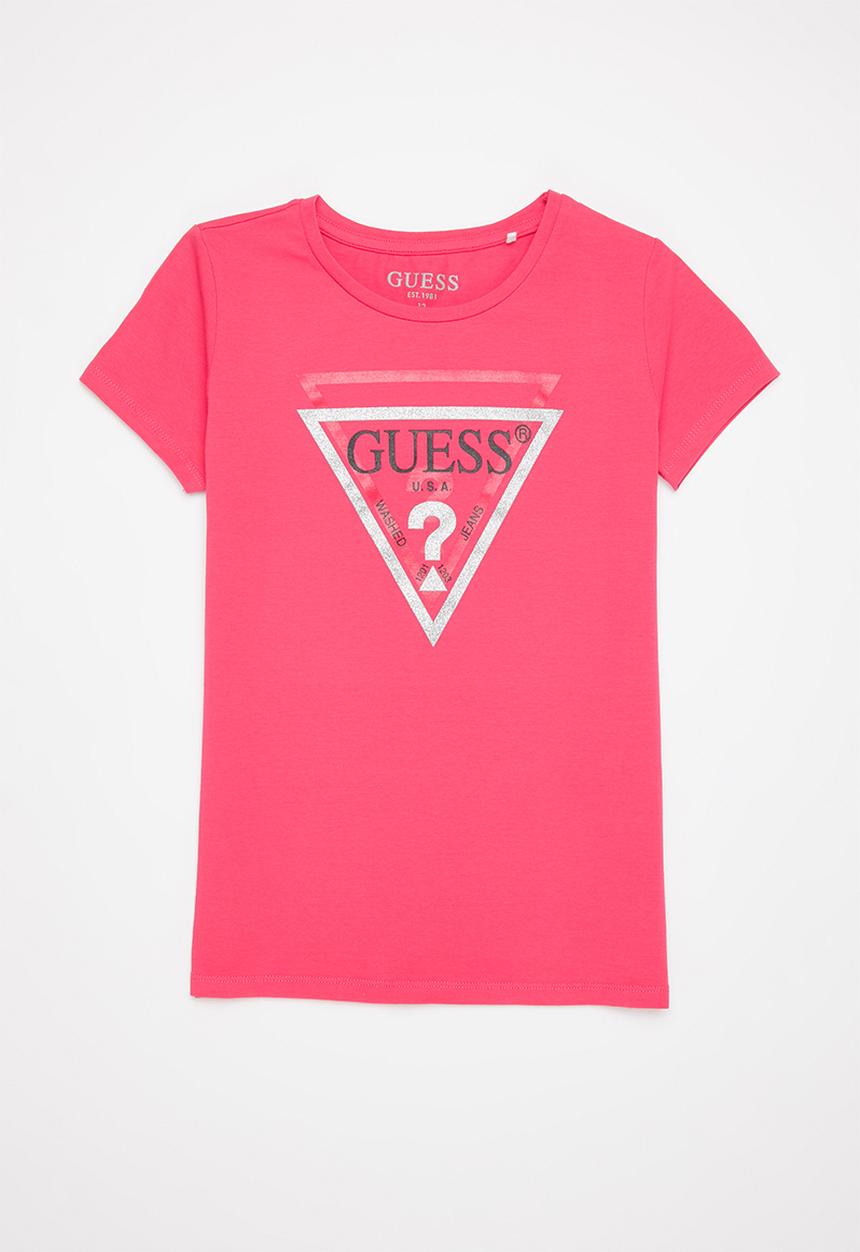 GUESS - Girls sequin printed tee - pink
