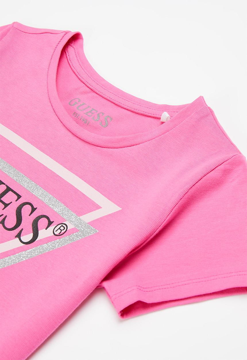 GUESS - Girls sequin printed tee - pink