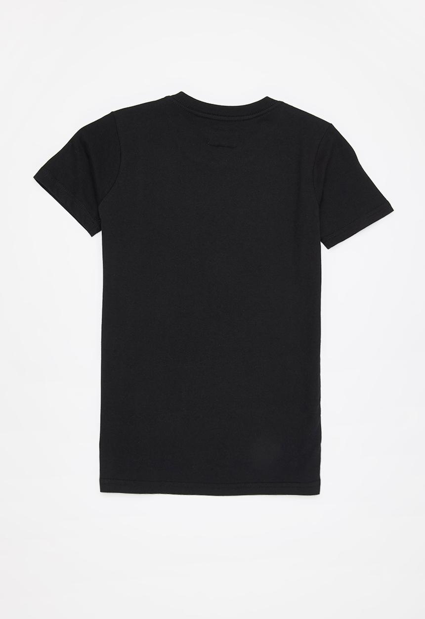 Aca Joe - Boys aca joe floral logo print t-shirt - black