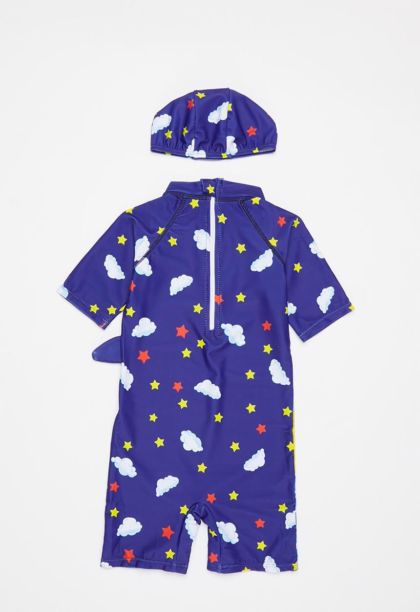 Pop Candy - Boys swimsuit & cap set - navy