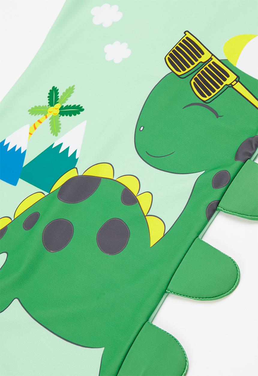 Pop Candy - Boys dino swimsuit & cap set - mint