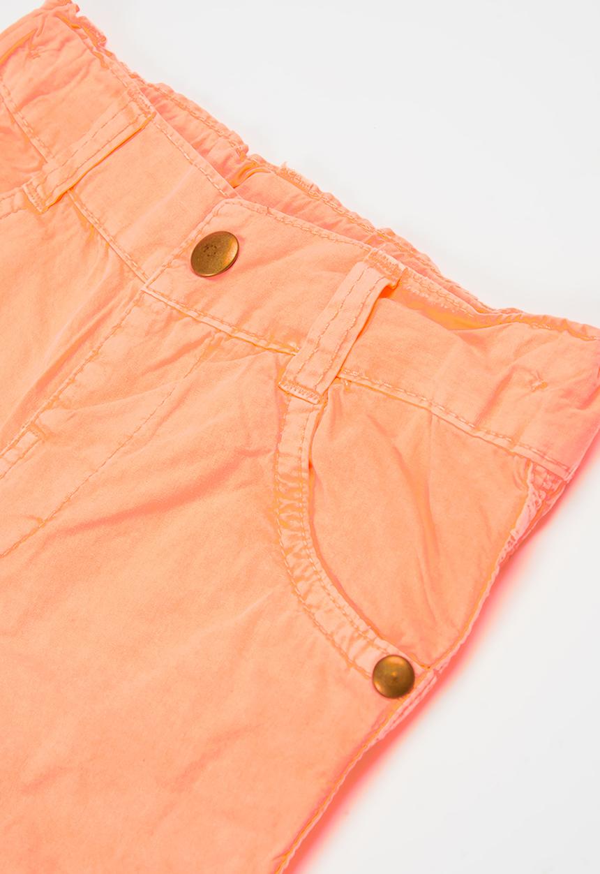 MINOTI - Girls stripe tee & shorts set - white & orange