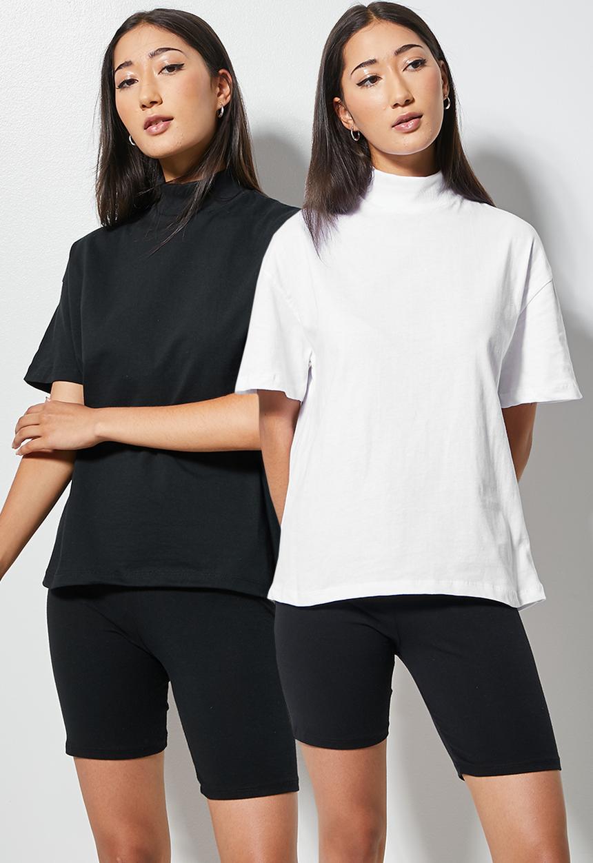 Superbalist - 2 pack easy fit tee - white & black