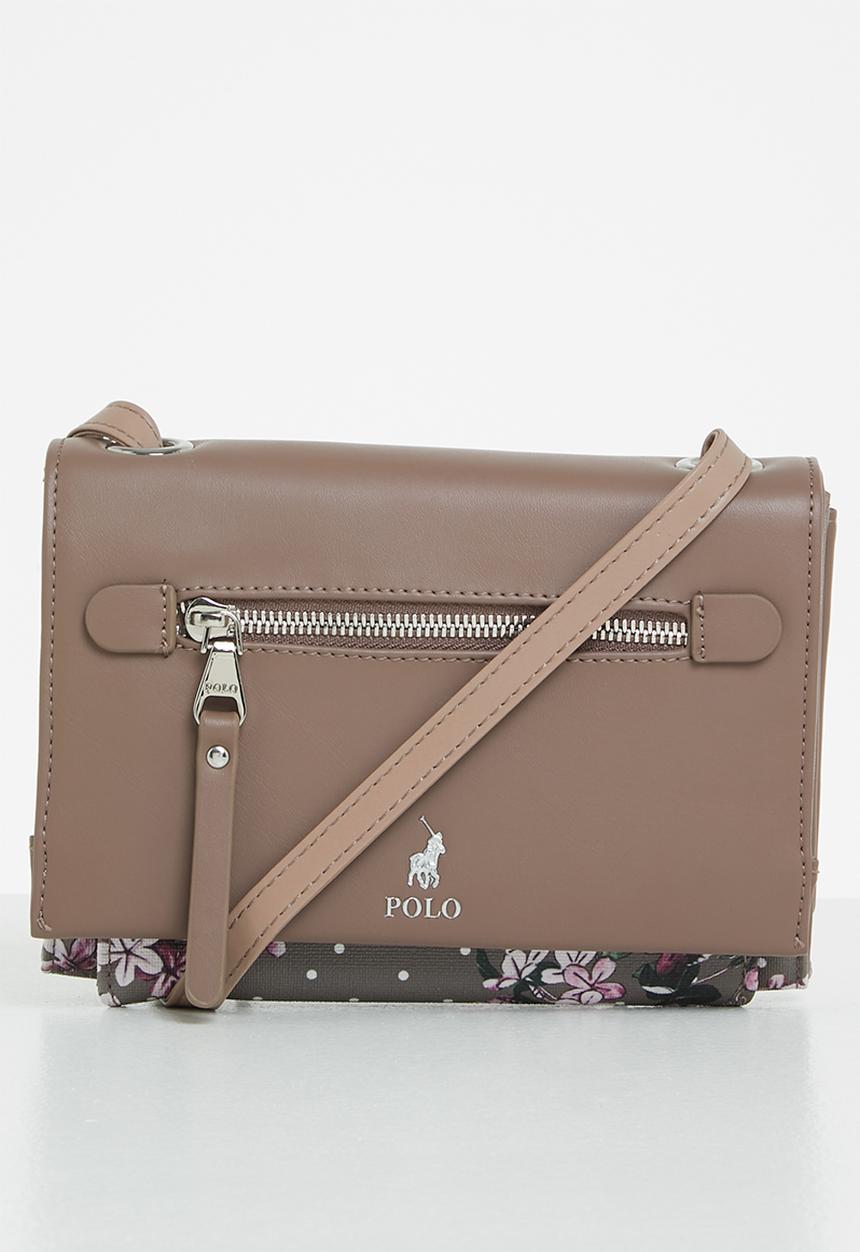 POLO - Polo floral flapover sling - taupe
