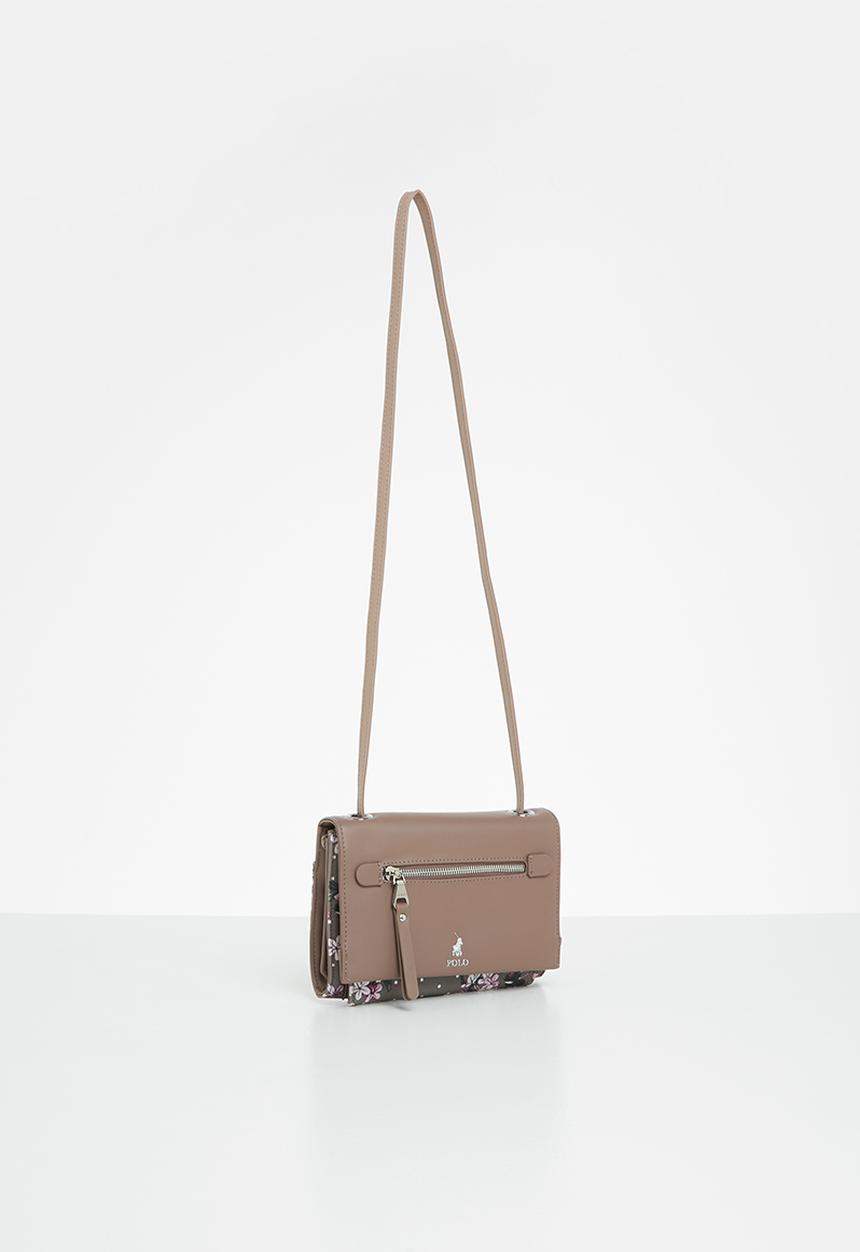 POLO - Polo floral flapover sling - taupe