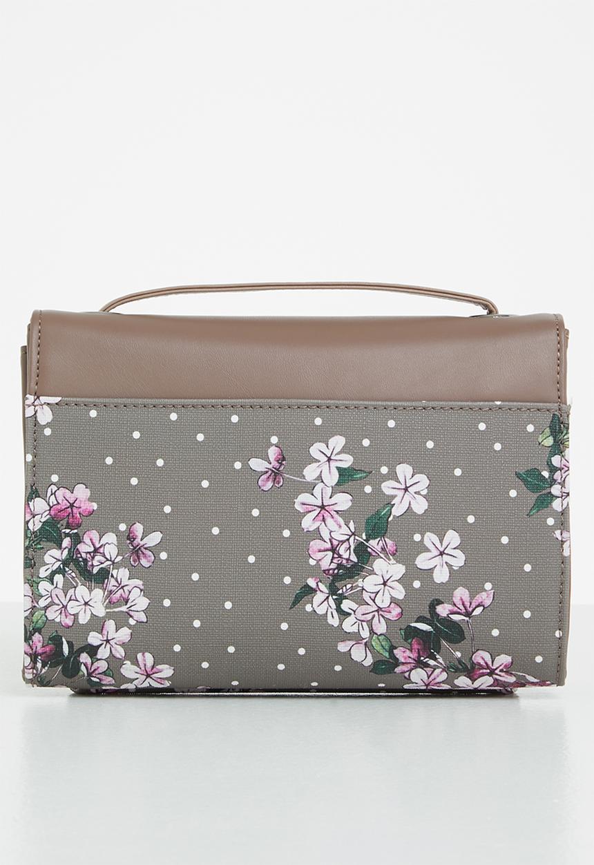 POLO - Polo floral flapover sling - taupe