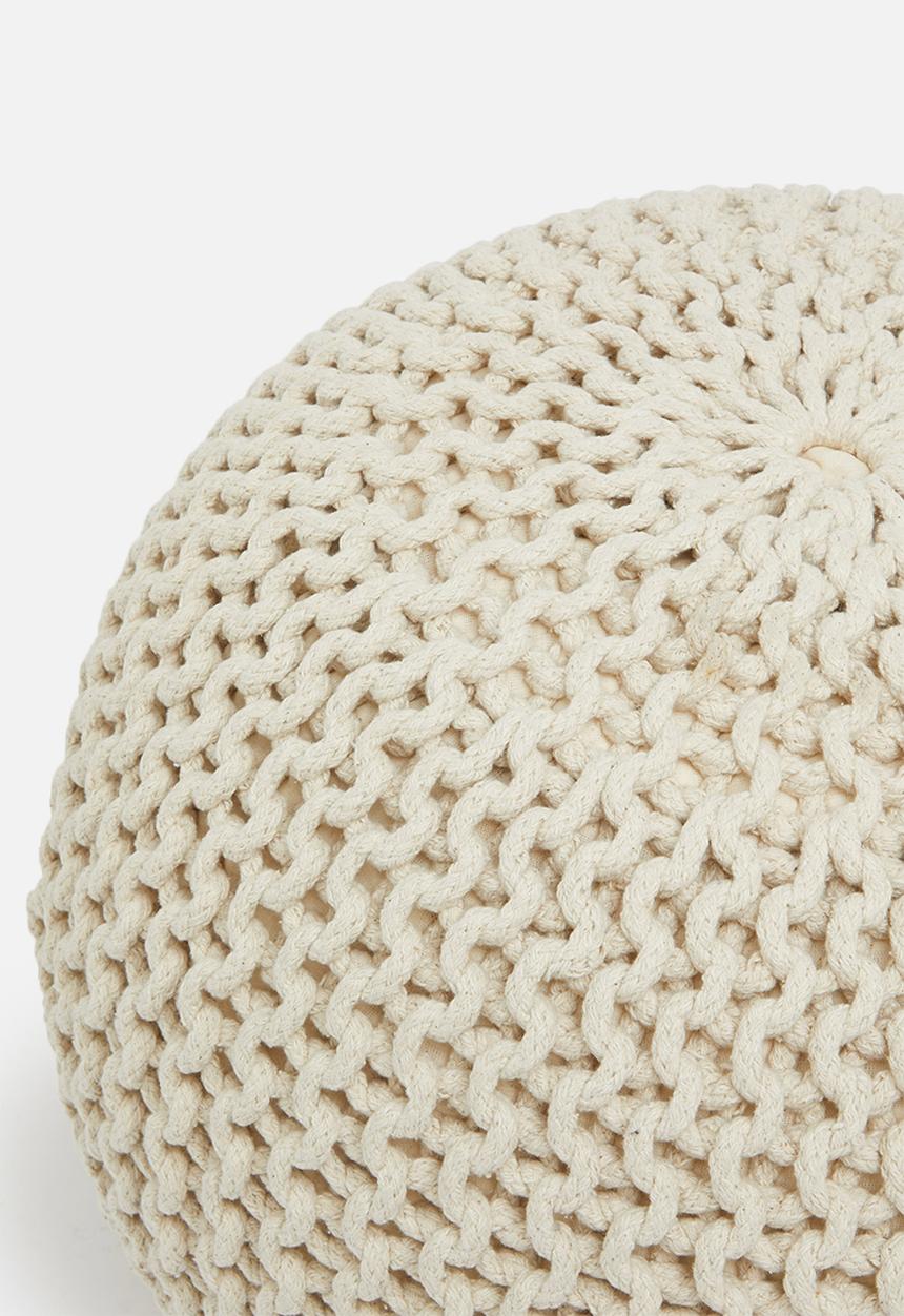 Sixth Floor - Kuku woven pouf - natural