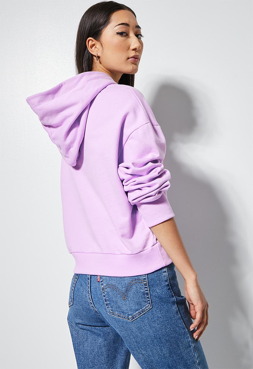 Superbalist - Crop hoodie - purple rose