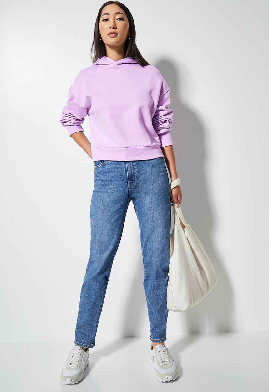 Superbalist - Crop hoodie - purple rose