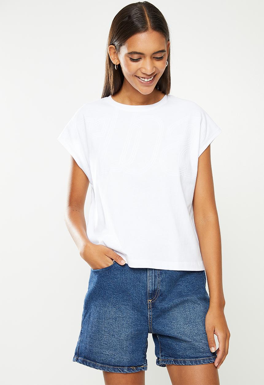 urban° - Ladies urban embroided logo vest - white