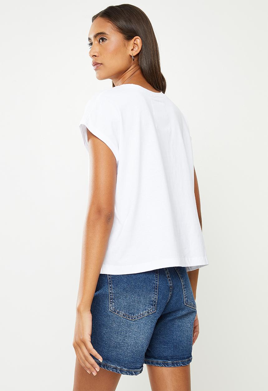 urban° - Ladies urban embroided logo vest - white