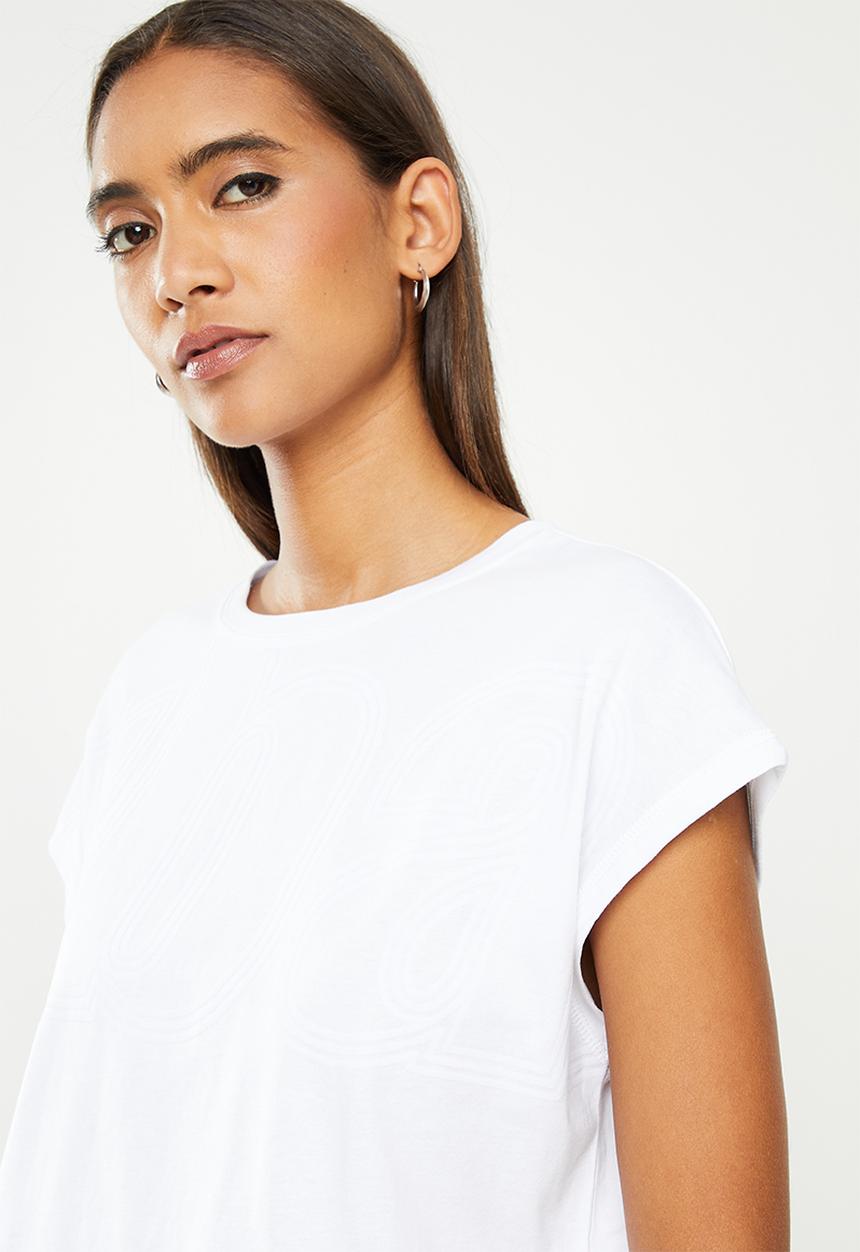 urban° - Ladies urban embroided logo vest - white