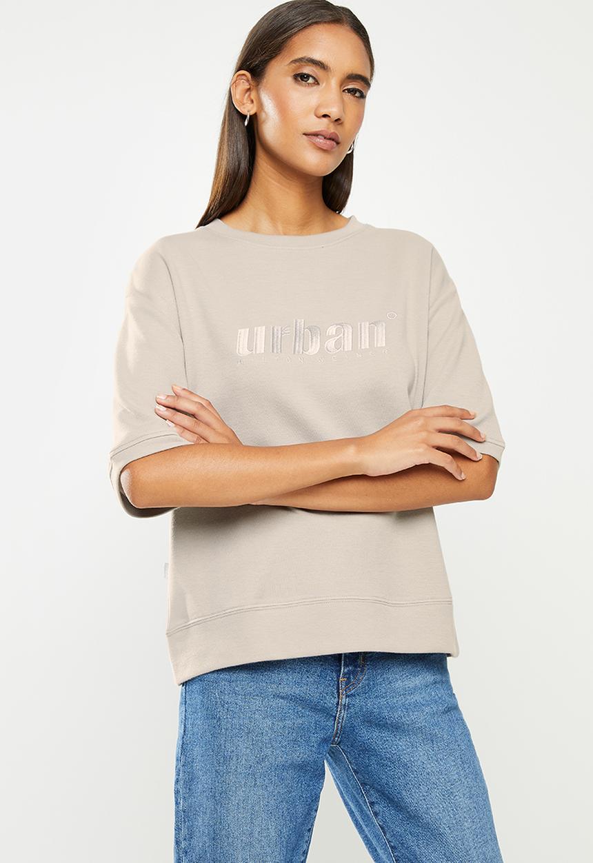 urban° - Ladies urban tonal logo T-shirt - silvercloud
