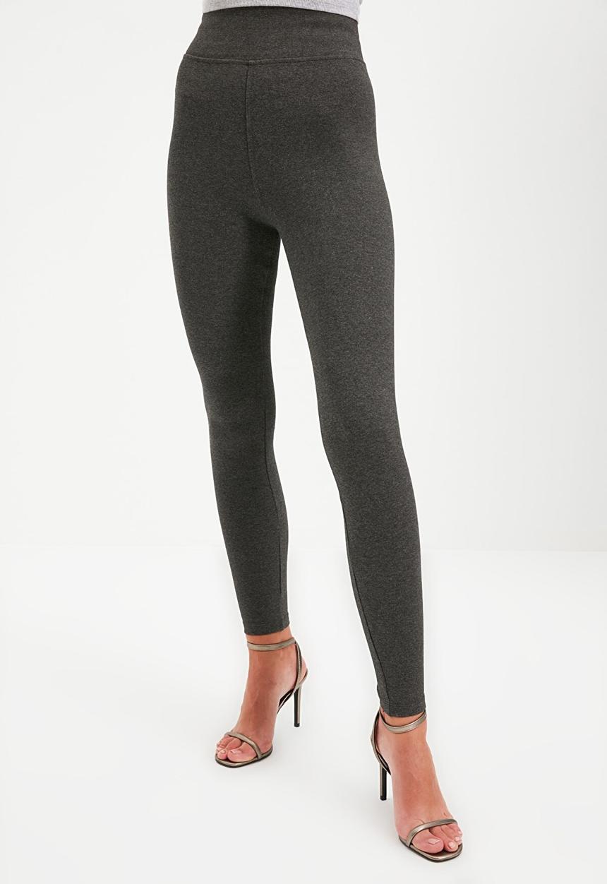 Trendyol - High waist leggings - anthracite