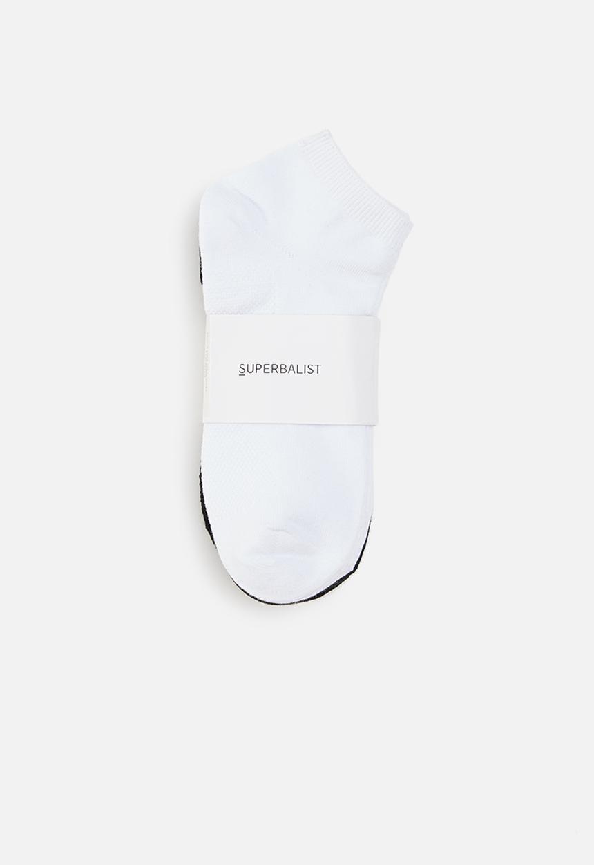 Superbalist - 5 pack ankle socks - white x3/black x2