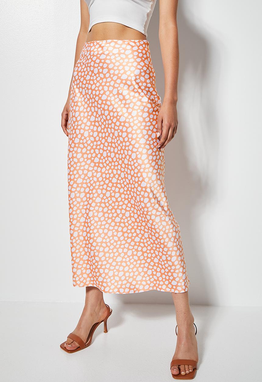 VELVET - A line slip skirt - canteloupe