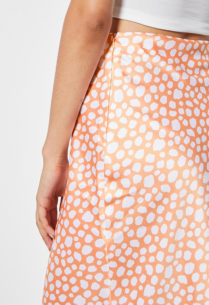 VELVET - A line slip skirt - canteloupe