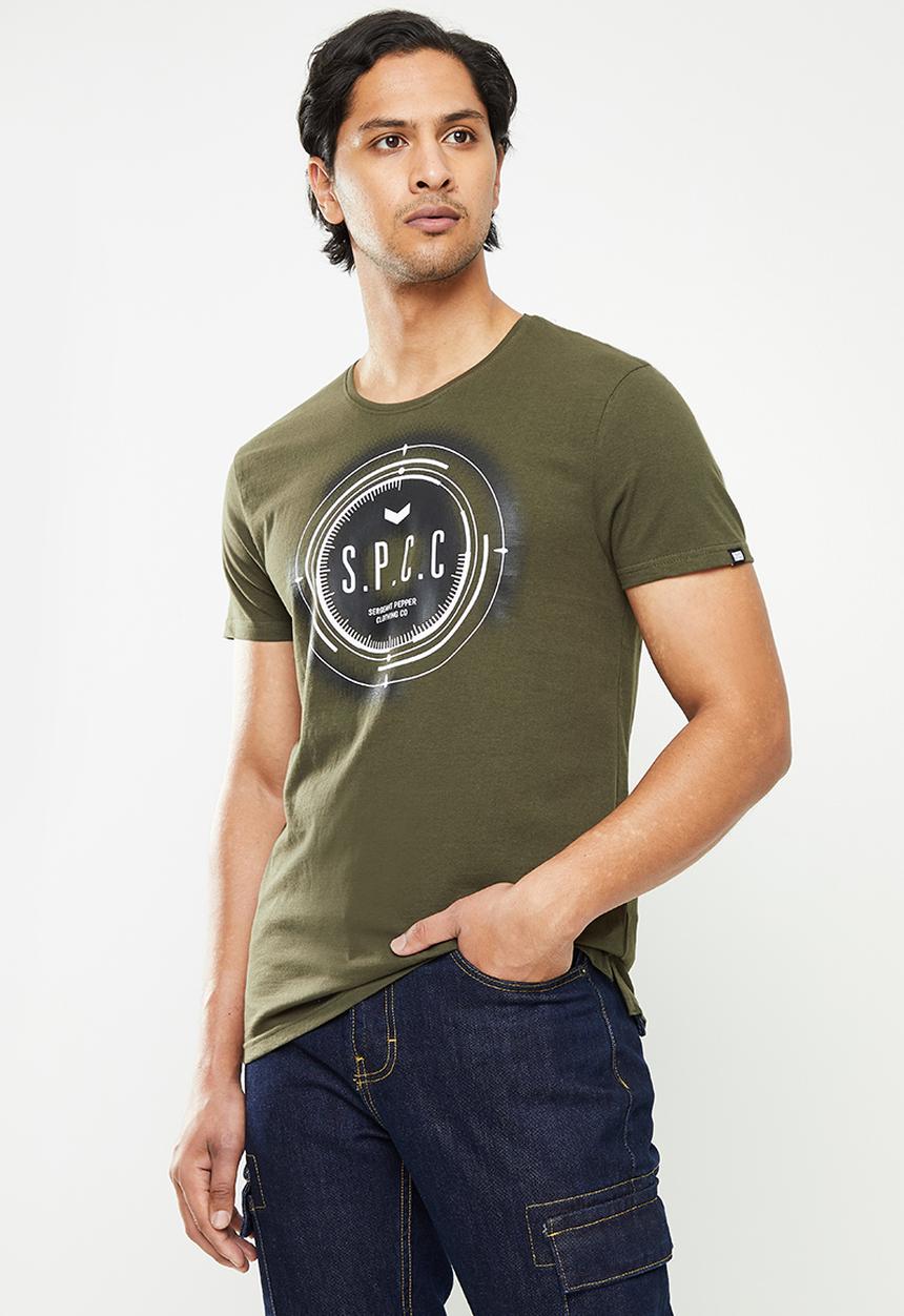 S.P.C.C - Isla regular fit stepped hem tee - olive
