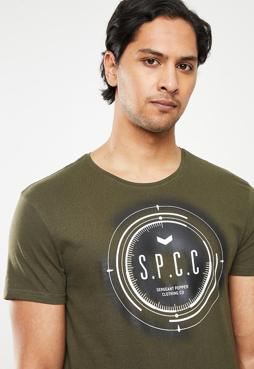S.P.C.C - Isla regular fit stepped hem tee - olive