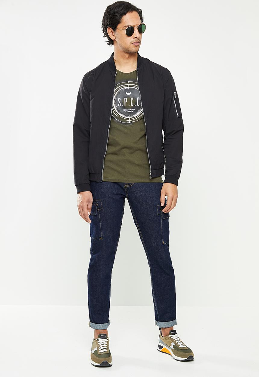 S.P.C.C - Isla regular fit stepped hem tee - olive