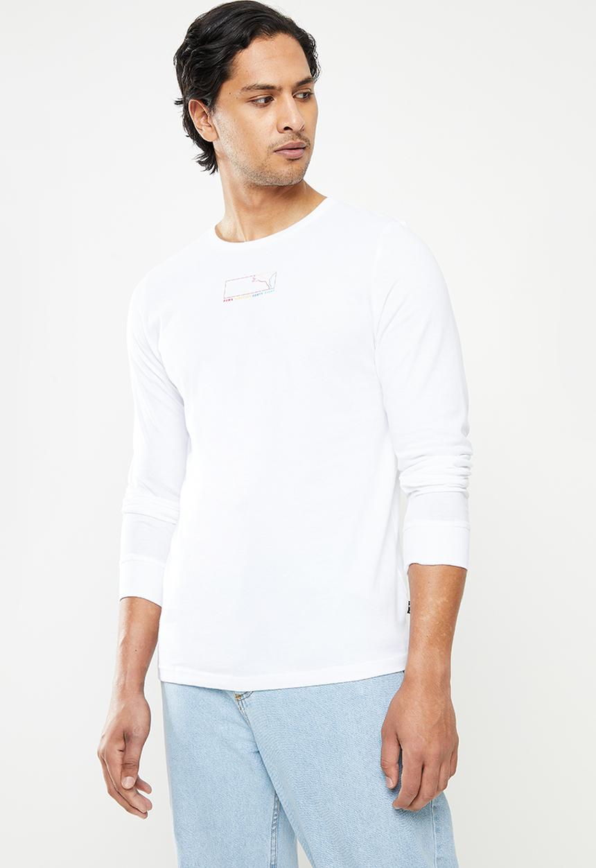 PUMA - Puma graphic longsleeve tee - puma white