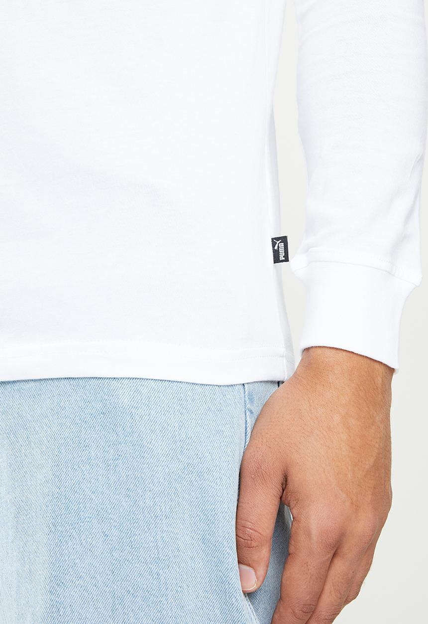 PUMA - Puma graphic longsleeve tee - puma white