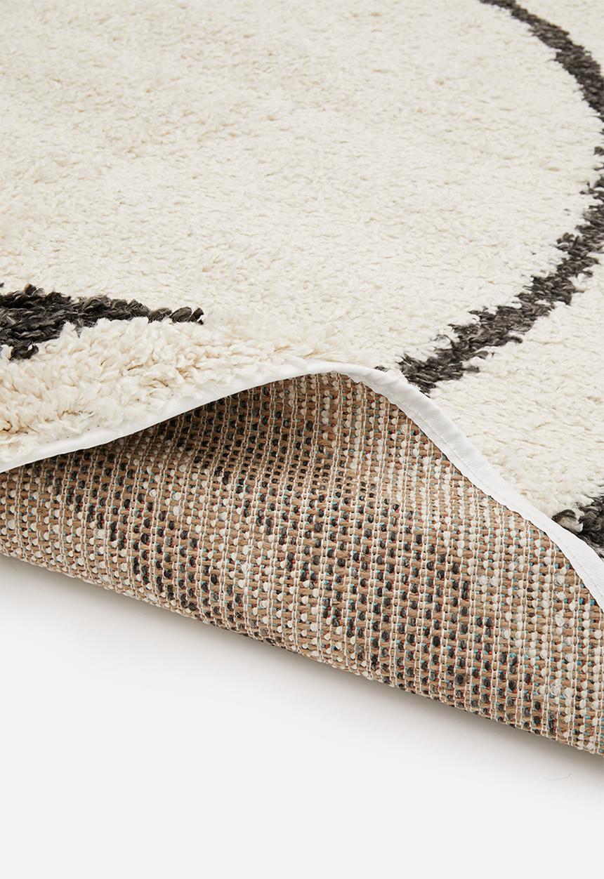 Fotakis - Gipsy shaggy round rug - black circles