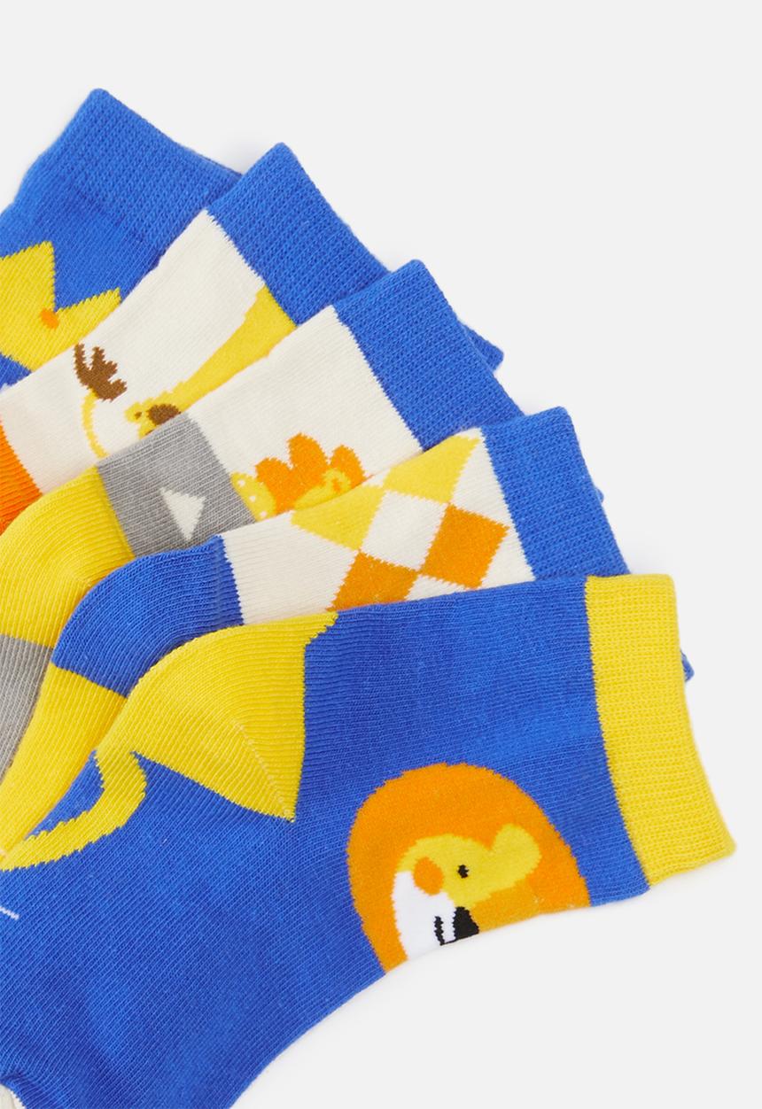 Pop Candy - Boys 5 pack tiger socks - multi