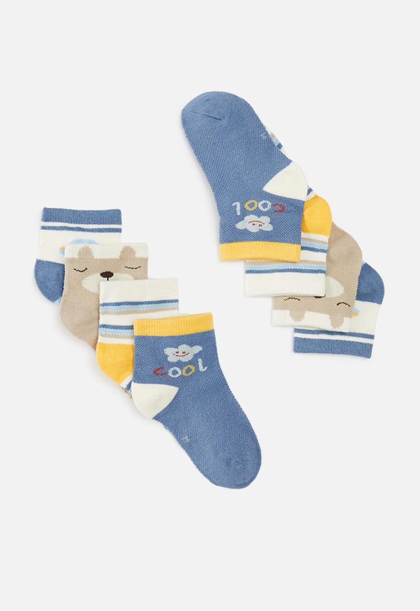 Pop Candy - Boys 4 pack socks - blue & navy