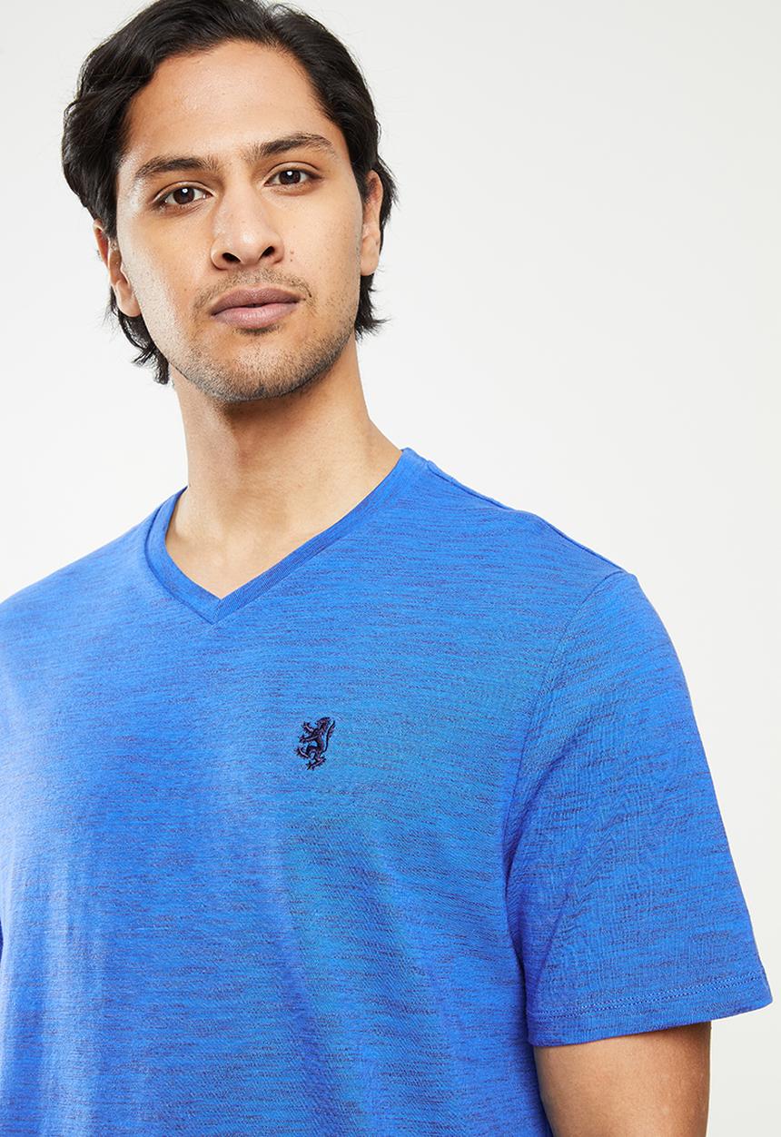 Pringle of Scotland - Injection v-neck tee - cobalt