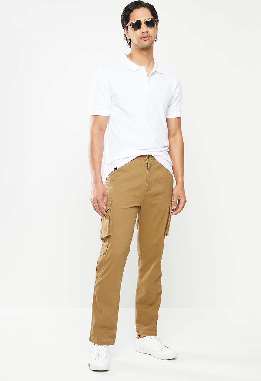 JEEP - Fixed waist twill pant - camel