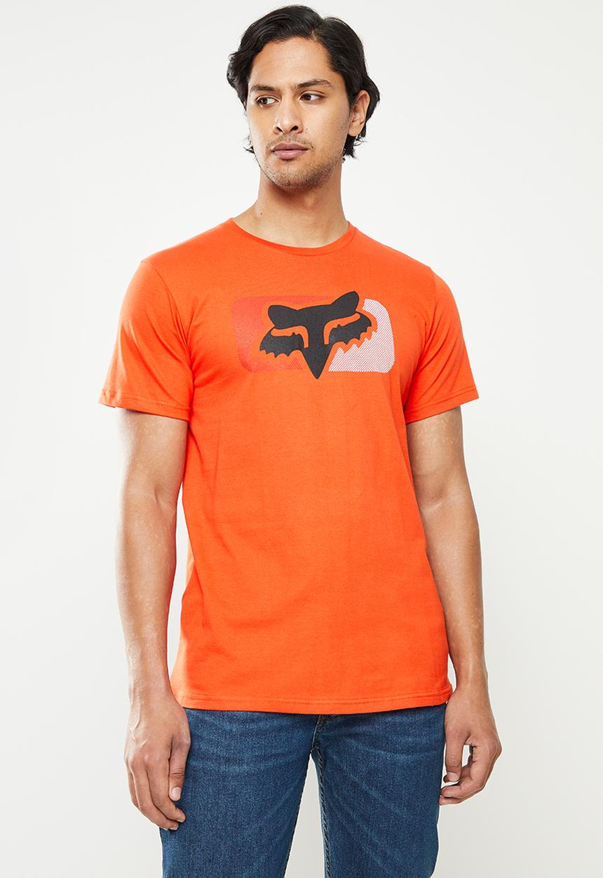Fox - Mirer block short sleeve tee - flare orange