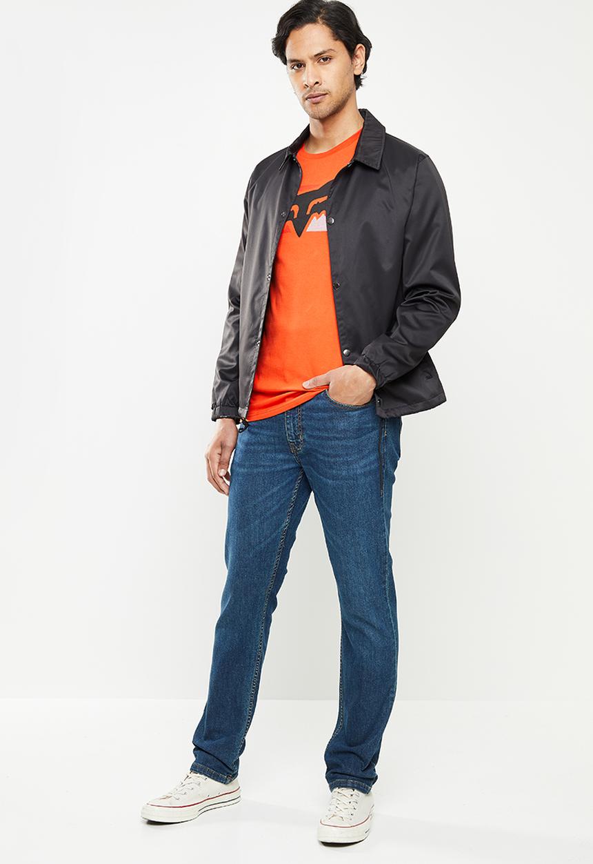 Fox - Mirer block short sleeve tee - flare orange