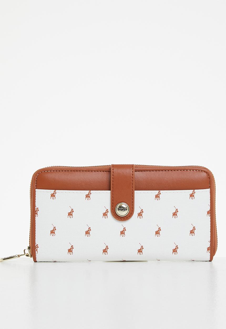 POLO - Iconic zip around purse - white