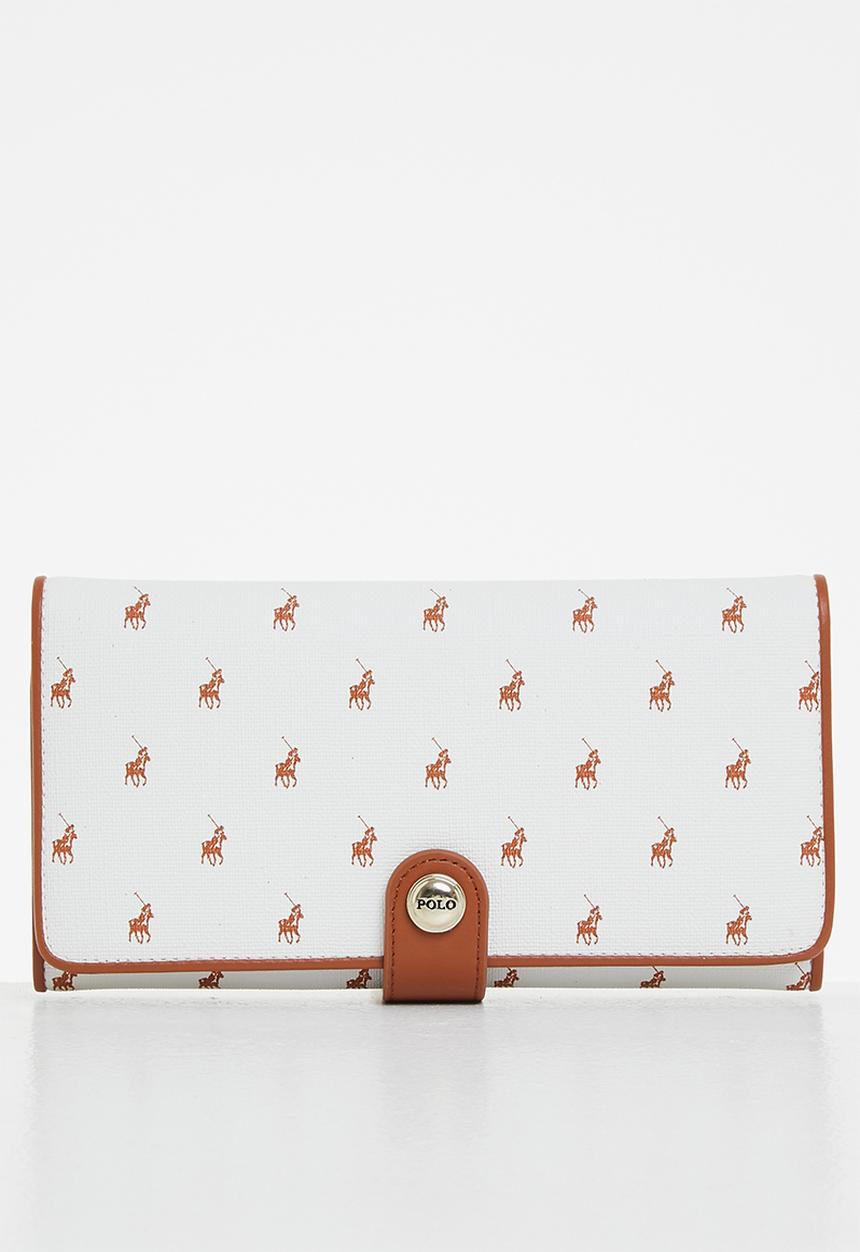 POLO - Iconic slim trifold purse - white