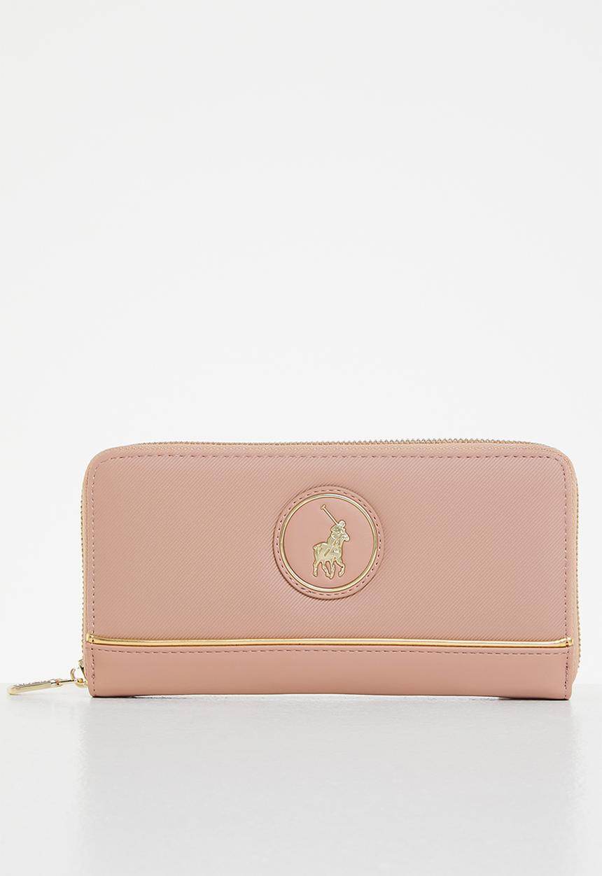 POLO - Nautical zip around purse - pink