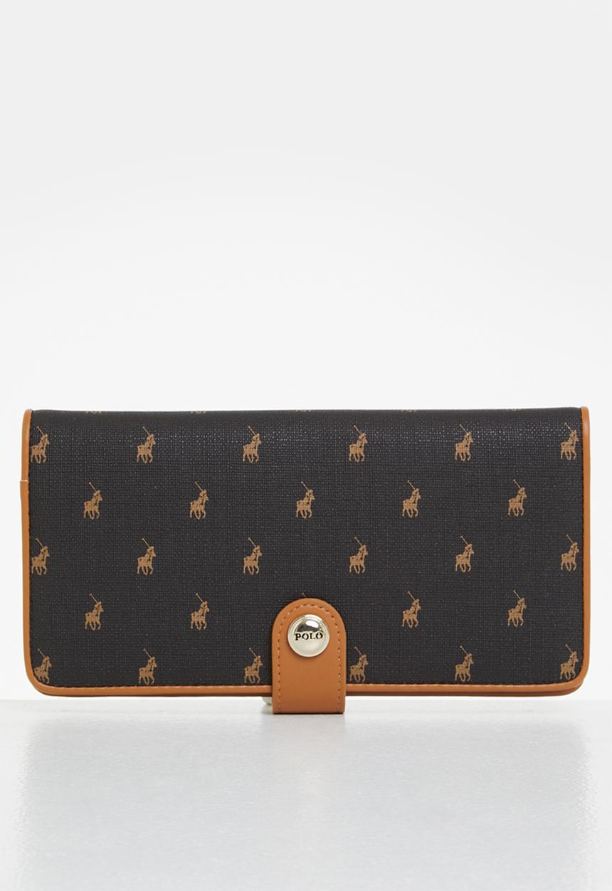 POLO - Iconic slim continental purse - brown